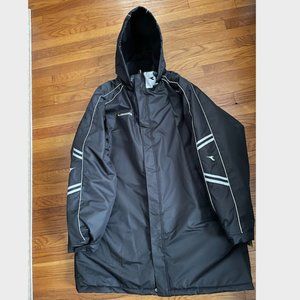 Diadora Bench Coat Quilted and Hooded NWOT Size XL